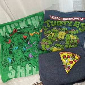 Lot of 3 TMNT / Pizza Shirts